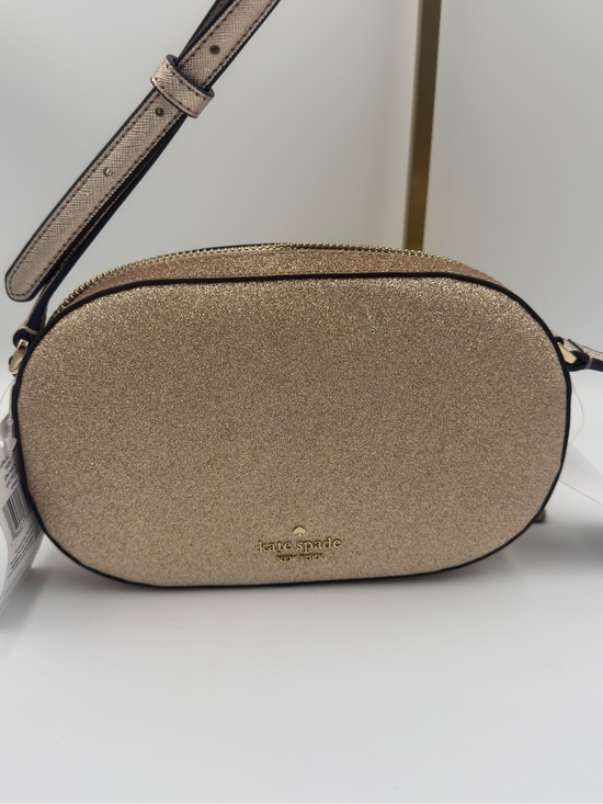kate spade Handbags - kate spade New York Gold Glitter Crossbody Bag w/ Metallic Adjustable Strap NWT